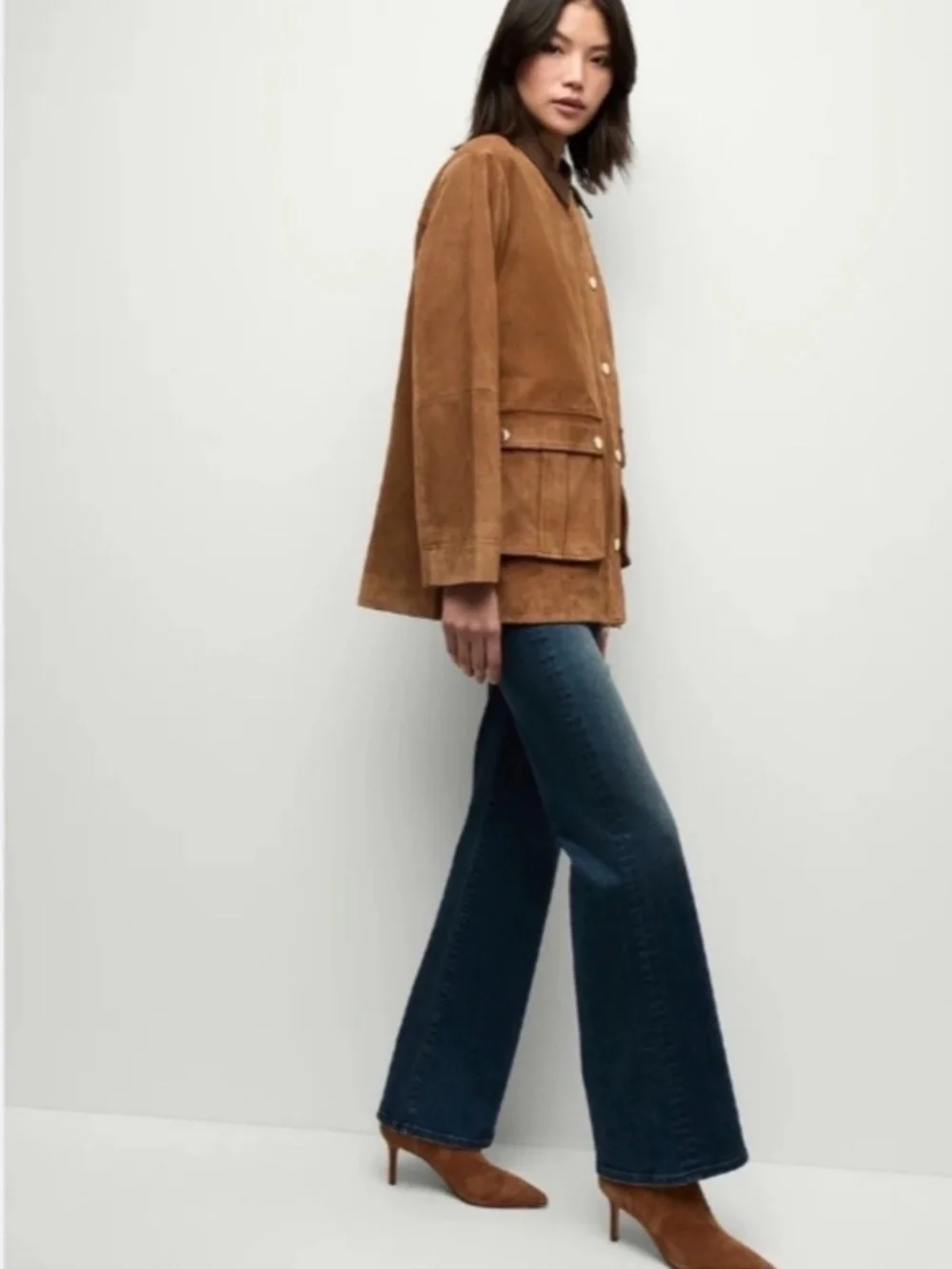 Veronica Beard Kelby Hazelnut Suede